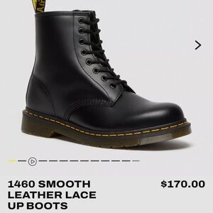 Dr. Martens Black Leather Lace-Up Boots